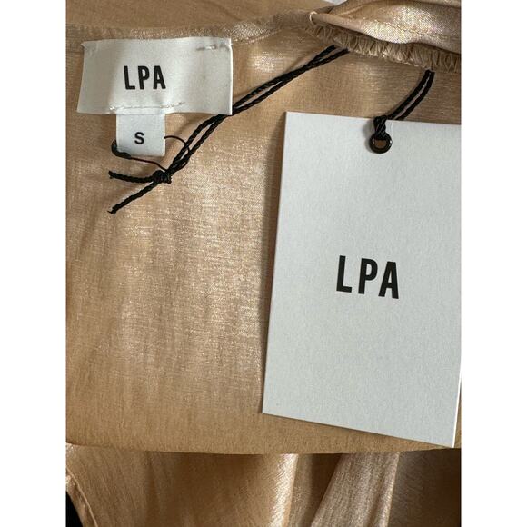 NWT LPA Kaia Black and Nude Mini Velvet and Taffeta Cocktail Dress Size S - Picture 5 of 13